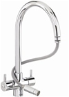 CDA TC56 CH SWAN NECK MONOBLOC TAP WITH PULL OUT SPRAY